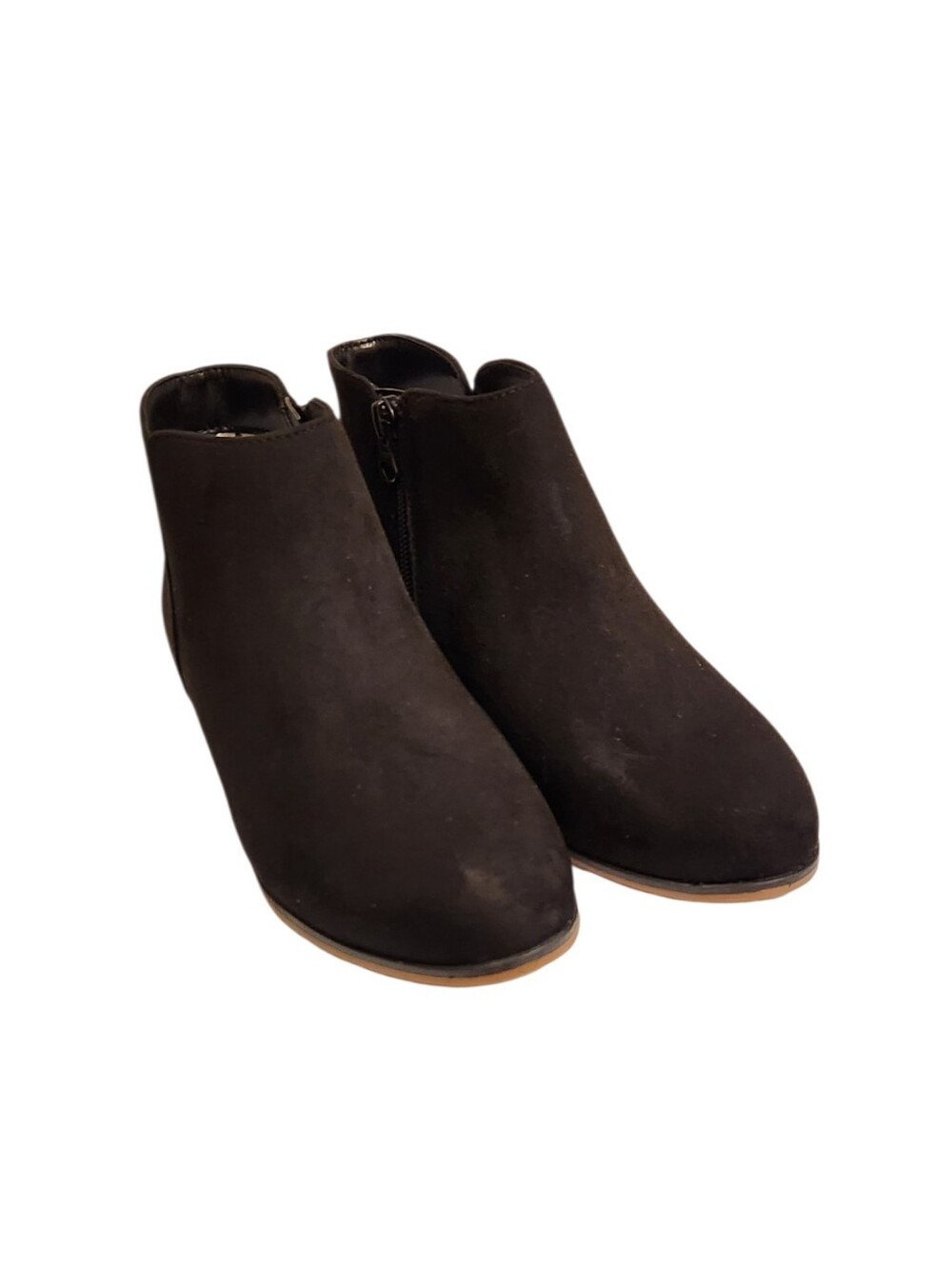 2 Pairs Of Cat & Jack Kids Ankle Boots - Black and Brown - Picture 2 of 5